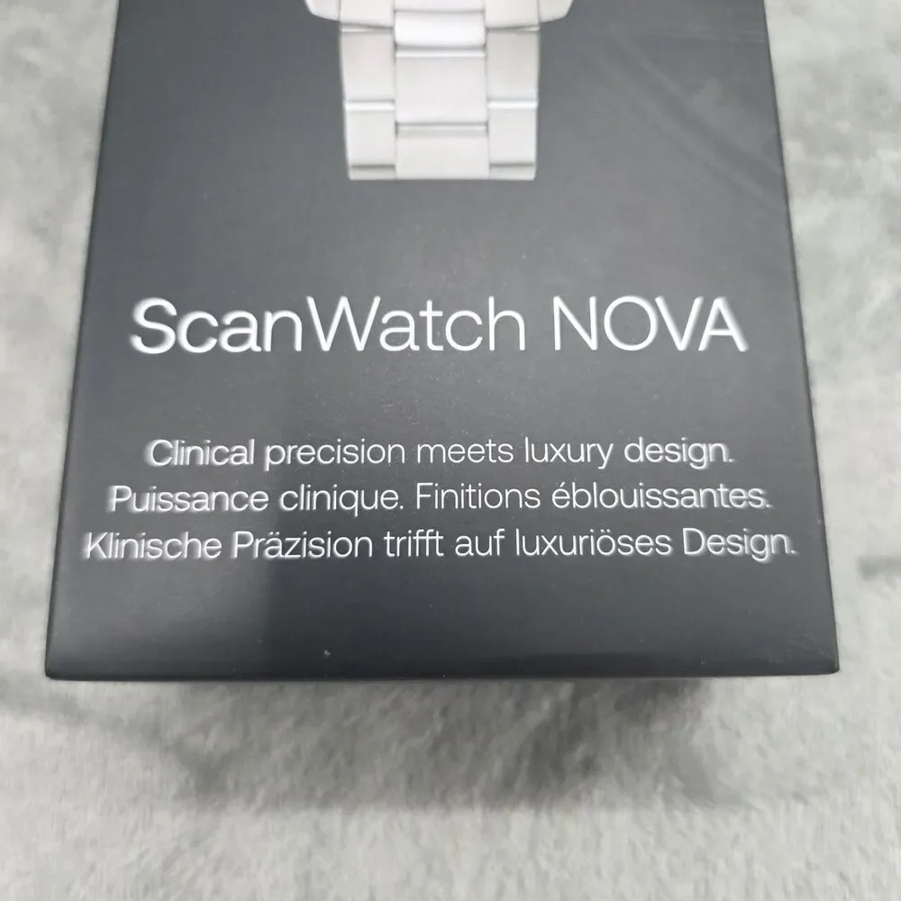 Withings ScanWatch Nova 42mm Black Dial & Stainless Steel Bracelet HWA10